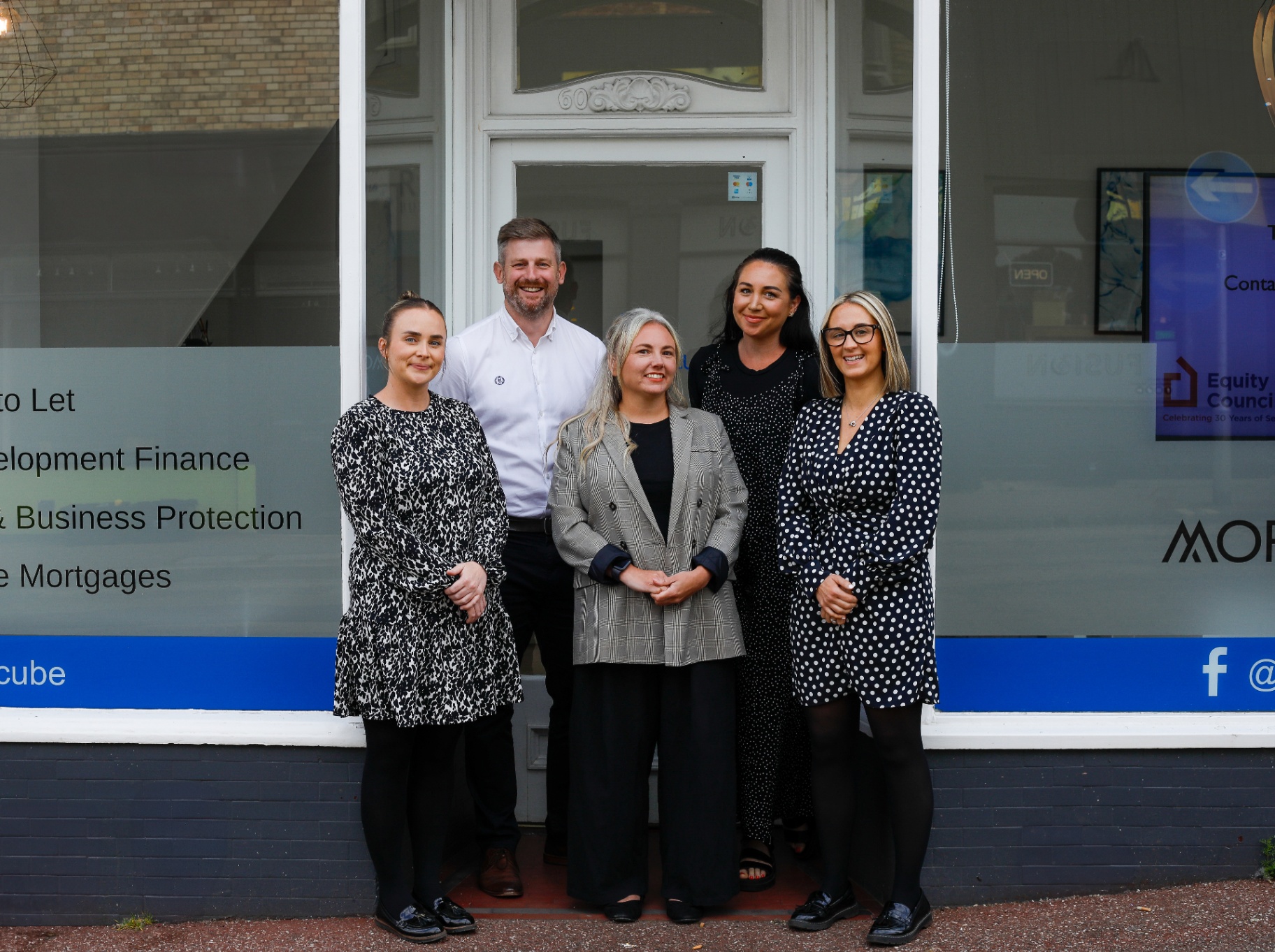 The Mortgage Cube Devon team outside their local office